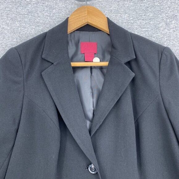 212 Collection Blazer Womens 6 Black Stretch 2 Button Long Sleeve Lined Career - Picture 5 of 12